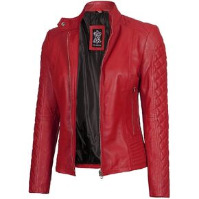 fjackets Leather Motorcycle Jacket Women - Real Leather Outfits For Women