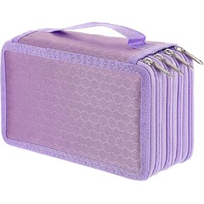 BTSKY® Handy Wareable Oxford Pencil Bag 72 Slots Pencil Organizer Portable Watercolor Pencil Wrap Case (Blue)