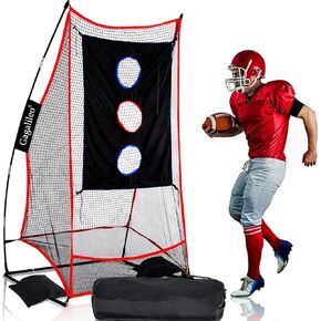 Gagalileo Football Throwing Kicking Net: Quarterbacks Portable Football Practice Goal - Accuracy Throwing Passing Training Target Net