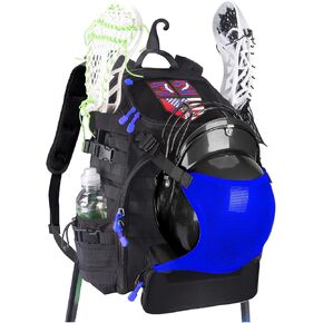 Lacrosse Bag with Stick Holder Lacrosse Equipment Gears Backpack Large Field Hockey Bag Helment Holds
