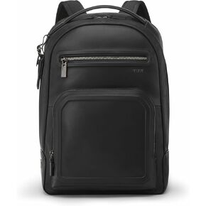 TUMI - Harrison Warren Leather Backpack - 15-Inch Laptop Backpack - Stylish Women's & Men's Backpack for Travel & Business - Black Bombe