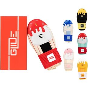 قفاز منزلق - قفاز بيسبول منزلق للشباب، البيسبول والكرة اللينة، تصميم تنقيط الآيس كريم، الأيدي اليسرى واليمنى - حماية اليد والمعصم، وقت تغليف سريع، حزام معصم قابل للتعديل in Kuwait