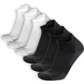 الجوارب الرياضية للنساء والرجال - قطع منخفضة من 6 أجزاء للراحة مع دعم القوس للتشغيل والرياضة in Kuwait