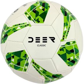 Deer Classic 32 Soccer Ball – for Club Match, Training, Match Performance, Indoor & Outdoor Soccer, Suitable for Grass & Astro | 32 Panel, Rubber Bladder | Size 5 for Youth & Adult Soccer Players |