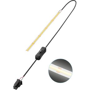 Upgraded 3D Printer Accessories 24V COB Light Strip Kit for Bambu Lab A1 Mini, 600mm Length Cable 225mm COB Light Bar with Switch, Flexible, High Density & Easy to Install(Only Bambu Lab A1 Mini)