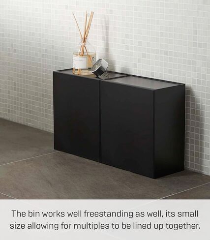 Yamazaki Wall-Mount Storage Bin Home | Plastic | Trash Can, One Size, White in Saudi Arabia