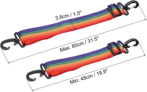 PATIKIL 90cmx3.8cm Roller Skate Leash, 4 Pack Adjustable Ski Boots Carrier Strap for Roller Skates, Ski Boots, Ice Skates, Multicolored in Saudi Arabia
