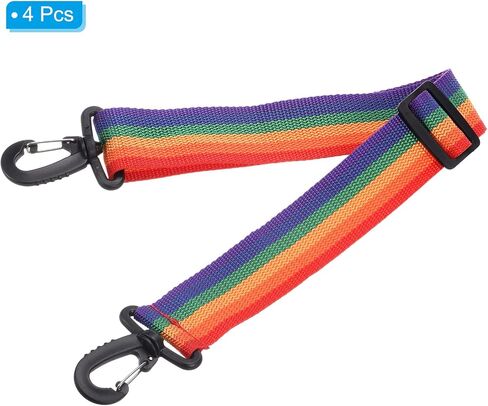 PATIKIL 90cmx3.8cm Roller Skate Leash, 4 Pack Adjustable Ski Boots Carrier Strap for Roller Skates, Ski Boots, Ice Skates, Multicolored in Saudi Arabia