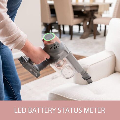 Kenmore DS4020 Cordless Stick فراغ خفيفة الوزن منظف بطاقة 2 سرعتين LED المصباح الأمامي 2 في 1 يدويًا للأرضية الصلبة ، والسجاد والكلب ، الأخضر in Kuwait