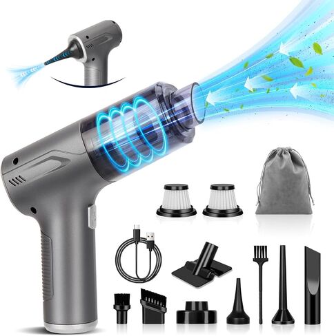 Handheld Car Vacuum Cleaner Cordless, High-Power Brushless 20000PA Mini Hand Held Vacuum Cleaner with 8 Multi-Functional Nozzle & 2 Replaceable Filters, Portable Vacuum Cleaner for Car Office Pet Hair in Saudi Arabia