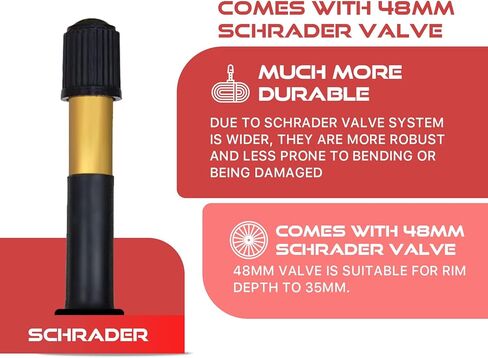 Bike Inner Tube 700X38C/35C/40C/43C with Rim Strip - American Valve/Schrader Valve A/V 33L 33MM for Mountain Bike - 2 Pack in Saudi Arabia