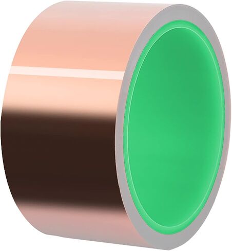 Copper Foil Tape (30mm x 30m) 0.05mm Thickness with Double-Sided Conductive Tape for Guitar & EMI Shielding, Paper Circuits, Garden, Electrical Repairs in Saudi Arabia