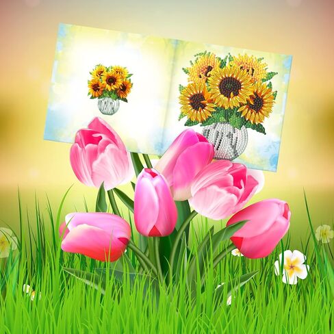 12pcs 5D DIY Diamond Painting Birthday Greeting Card - Rhinestone Embroidery Arts Craft Cards Kits For Birthday Thanksgiving Christmas Crafts Gift in Kuwait