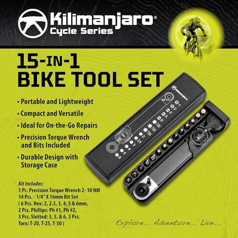 Alltrade Kilimanjaro Cycle Series Click Torque Wrench Set 1/4-Inch Drive -2 to 20 NM, 14 Bits Included, Storage Case - 910524ECE in Saudi Arabia