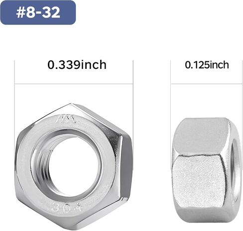 50 Pack 3/8-16 Hex Nuts, Stainless Steel 304 (18-8) Hex Nut, 3/8 Nut Standard Inch Coarse Thread Hex Machine Screw Nuts in Saudi Arabia