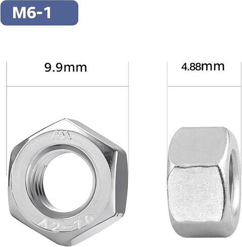 50 Pack 3/8-16 Hex Nuts, Stainless Steel 304 (18-8) Hex Nut, 3/8 Nut Standard Inch Coarse Thread Hex Machine Screw Nuts in Saudi Arabia