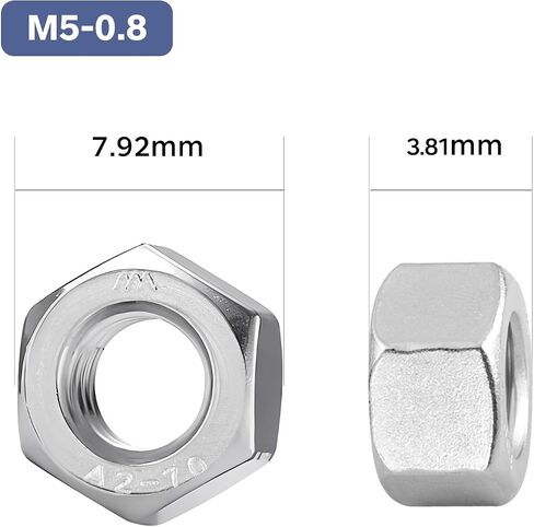 50 Pack 3/8-16 Hex Nuts, Stainless Steel 304 (18-8) Hex Nut, 3/8 Nut Standard Inch Coarse Thread Hex Machine Screw Nuts in Saudi Arabia