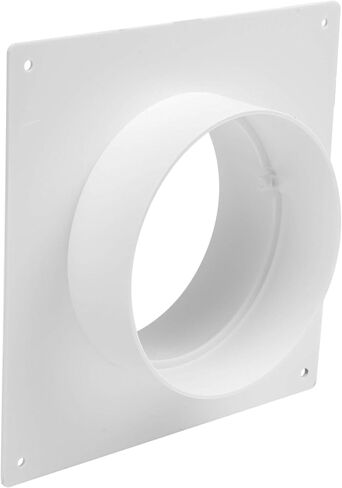 4" Inch Plastic Straight or Flexible Pipe Flange with Shutter for Extraction Fans, Wall Plate, Heating and Cooling Duct Connection. Bacdraft Damper. Round Duct Connector Flange in Saudi Arabia
