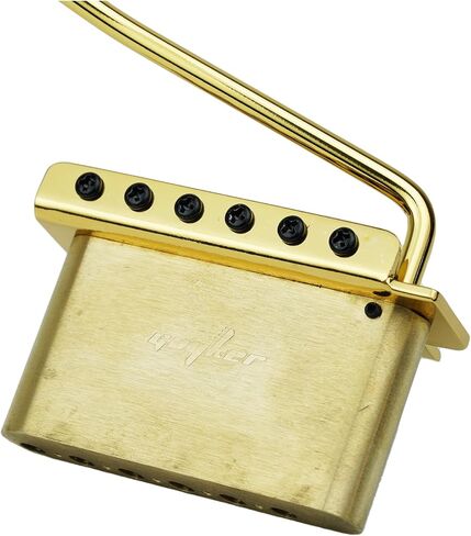 Guyker Guitar Tremolo Bridge with Brass Roller Saddle String Space 10.5mm & Brass Block & Spring and Claw, Pop-In Vibrato Bar, Complete Install Kit for Start ST Electric Guitar(GG-2001, Chrome) in Kuwait