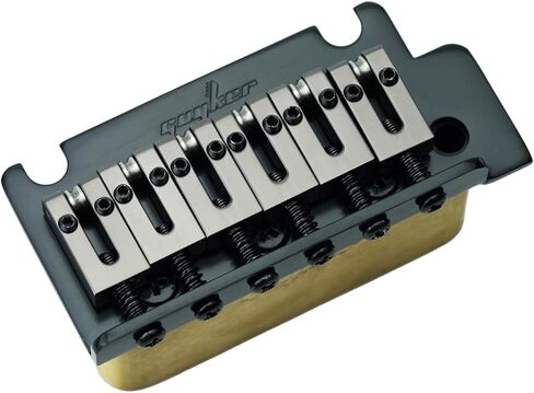 Guyker Guitar Tremolo Bridge with Brass Roller Saddle String Space 10.5mm & Brass Block & Spring and Claw, Pop-In Vibrato Bar, Complete Install Kit for Start ST Electric Guitar(GG-2001, Chrome) in Kuwait
