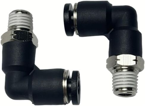 Pneumatic Elbow Push to Connect Fitting 1/8 Inch Tube OD x 1/8 NPT Male Thread,90 Degree Elbow Pneumatic Tube Connector PL1/8-N1(Pack of 10) in Saudi Arabia