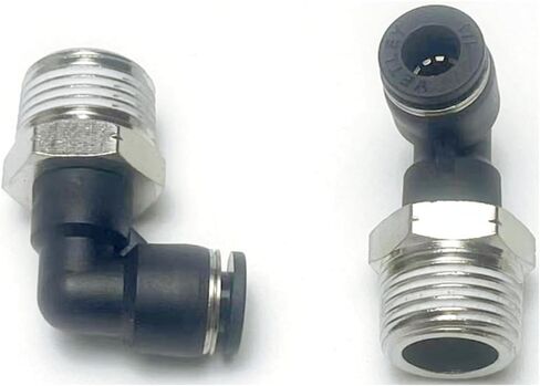 Pneumatic Elbow Push to Connect Fitting 1/8 Inch Tube OD x 1/8 NPT Male Thread,90 Degree Elbow Pneumatic Tube Connector PL1/8-N1(Pack of 10) in Saudi Arabia