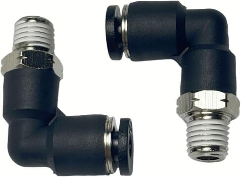 Pneumatic Elbow Push to Connect Fitting 1/8 Inch Tube OD x 1/8 NPT Male Thread,90 Degree Elbow Pneumatic Tube Connector PL1/8-N1(Pack of 10) in Saudi Arabia
