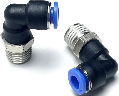 Pneumatic Elbow Push to Connect Fitting 1/8 Inch Tube OD x 1/8 NPT Male Thread,90 Degree Elbow Pneumatic Tube Connector PL1/8-N1(Pack of 10) in Saudi Arabia