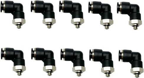 Pneumatic Elbow Push to Connect Fitting 1/8 Inch Tube OD x 1/8 NPT Male Thread,90 Degree Elbow Pneumatic Tube Connector PL1/8-N1(Pack of 10) in Saudi Arabia