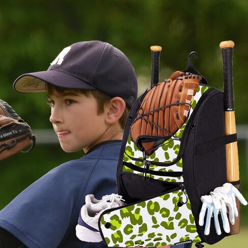Softball Bag, Youth Softball Bag Baseball Bat Bag with Vented Shoe Compartment, Softball Equipment Bag TBall Bat with Fence Hook, for Batting Mitten, Helmet, Teeball Gear Adult Boys Girls Kid in Saudi Arabia
