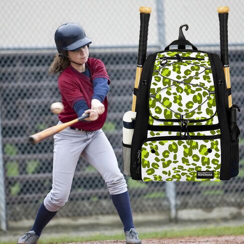 Softball Bag, Youth Softball Bag Baseball Bat Bag with Vented Shoe Compartment, Softball Equipment Bag TBall Bat with Fence Hook, for Batting Mitten, Helmet, Teeball Gear Adult Boys Girls Kid in Saudi Arabia