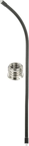 PATIKIL 20" Gooseneck, 1/4"-20 Male to Male Thread Metal Universal Hose Flexible Arm Gooseneck Tube Extension Holder with Reducing Screws for Action Camera, Phone, Microphone, Black in Saudi Arabia