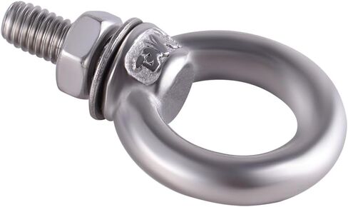 12Pcs M6*14mm Lifting Ring Eye Bolts, M6 304 Stainless Steel Lifting Shoulder Eye Bolts with Washers and Nuts, M6 Screw Eye Bolts for Machinery Use in Saudi Arabia
