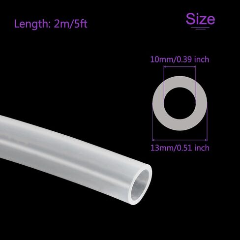 DMiotech Silicone Tubing Clear Plastic Tube, 25mm(1") ID x 29mm OD 5ft(1.5m) Silicone Tube Flexible Hose in Saudi Arabia