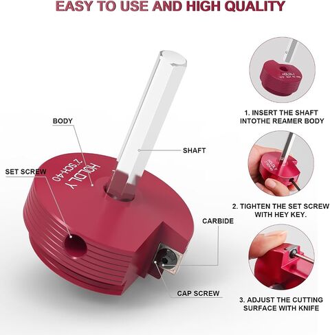 3Pcs PVC Pipe Reamer Kit Compatible with 1-1/2inch,2inch, 3inch PVC Pipe. PVC Fitting Saver for Water Lines, Drain Lines, and Vent Lines - Plumbing Tool for Pipe Cutting - Clean Ream Extreme in Saudi Arabia
