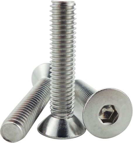 M6 x 20mm Flat Head Socket Cap Screws,Fajoeda 20Pcs M6 Countersunk Bolts 18-8 (304) Stainless Steel Hex Socket Cap Screws in Saudi Arabia