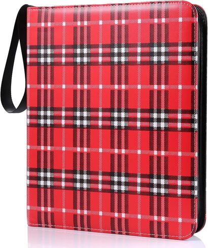 WOT I Trading Card Binder, 900 Pockets Collection Card Binder Sleeves with Polyester Fabric Cover&Zipper - Dark Blue in Kuwait