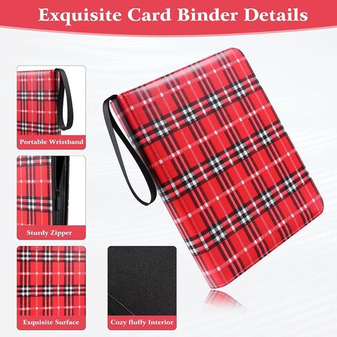WOT I Trading Card Binder, 900 Pockets Collection Card Binder Sleeves with Polyester Fabric Cover&Zipper - Dark Blue in Kuwait
