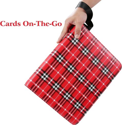 WOT I Trading Card Binder, 900 Pockets Collection Card Binder Sleeves with Polyester Fabric Cover&Zipper - Dark Blue in Kuwait