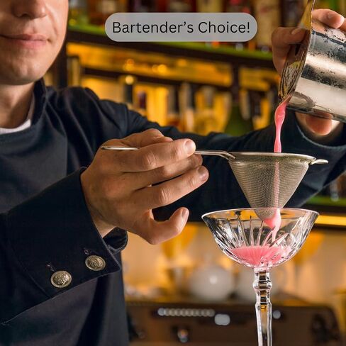 Cocktail Strainer - Stainless Steel Hawthorne Strainer With Handle - Bar Strainer With High Density Spring - Drink Strainer For Cocktails Great For Home Bar Or Professional Bartenders in Saudi Arabia