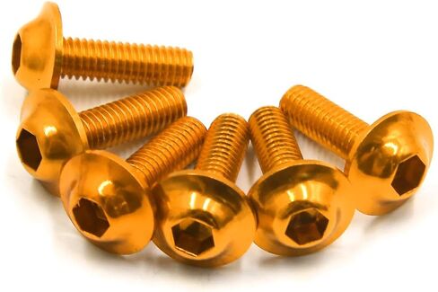 uxcell 6PCS M6 X 20mm Red Hexagon License Plates Fairing Bolts Screws for Motorcycle in Saudi Arabia