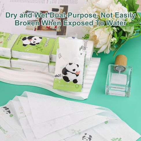 Pocket Tissue, Travel Size Facial Tissue Bulk, Animal Pattern Tissue Packs, Small Individual Tissue Mini Cute Disposable Handkerchief For Outing Travel Wedding Party Favors 3 Ply 8 Sheets (27 Pack) in Saudi Arabia