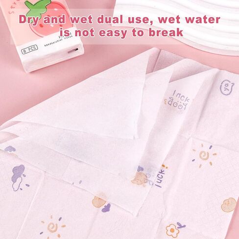 Pocket Tissue, Travel Size Facial Tissue Bulk, Animal Pattern Tissue Packs, Small Individual Tissue Mini Cute Disposable Handkerchief For Outing Travel Wedding Party Favors 3 Ply 8 Sheets (27 Pack) in Saudi Arabia