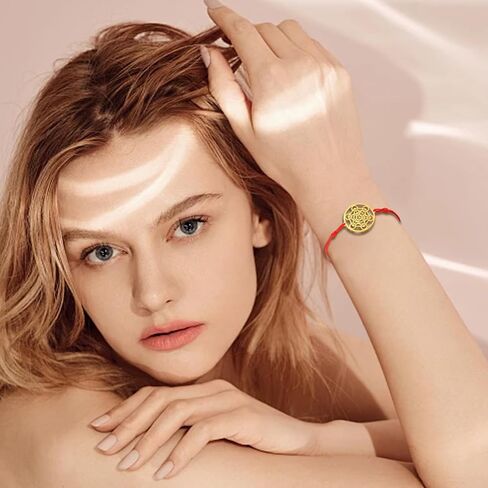 UNIFT Metatron's Cube Bracelet For Women Men Stainless Steel Geometry Hollow Out Style Charm Angel Seal Circle Star Of David Pendant Double Rope Bracelet Amulet Jewelry Gifts in Kuwait