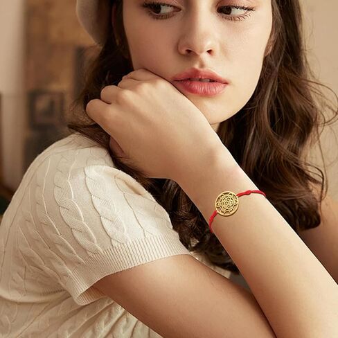 UNIFT Metatron's Cube Bracelet For Women Men Stainless Steel Geometry Hollow Out Style Charm Angel Seal Circle Star Of David Pendant Double Rope Bracelet Amulet Jewelry Gifts in Kuwait