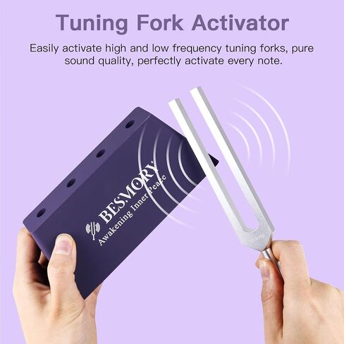 Tuning Fork Stand & Activator 2 In1-Steady Base, Minimal Noise, Continuous Tone, Compatible with Various Tuning Forks for Healing/Chakra Instrument Maintenance/Yoga & Meditation Accessories in Saudi Arabia