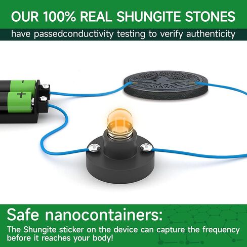 6 Pcs Shungite Neutralizer Sticker for Cell Phone 20 mm/ 0.79 Inch Shungite Stones Plate for Tablet Laptop Computer in Saudi Arabia