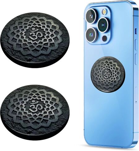 6 Pcs Shungite Neutralizer Sticker for Cell Phone 20 mm/ 0.79 Inch Shungite Stones Plate for Tablet Laptop Computer in Saudi Arabia