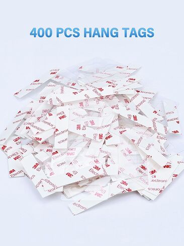 ZRD 100 Pcs 1.8"x2.4" Heavy Duty Hang Tabs, Self-Adhesive Plastic Clear Slot Hole Hanging Tabs for Peg Board Hooks, Retail Display, Sticker Display, Craft Room, Garage, and Study Room in Saudi Arabia