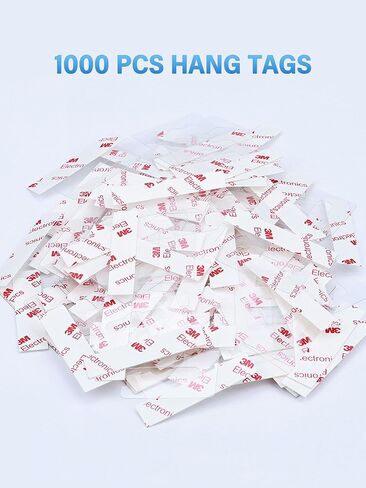 ZRD 100 Pcs 1.8"x2.4" Heavy Duty Hang Tabs, Self-Adhesive Plastic Clear Slot Hole Hanging Tabs for Peg Board Hooks, Retail Display, Sticker Display, Craft Room, Garage, and Study Room in Saudi Arabia